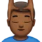 ️ Man Getting Massage: Medium-Dark Skin Tone emoji on Apple iOS 13.3