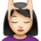 Woman Getting Massage: Light Skin Tone emoji on iPhone