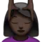 Woman Getting Massage: Dark Skin Tone emoji on iPhone