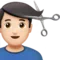 Man som klipps: Ljus hy emoji på iPhone (iOS 12.2)