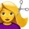Γυναίκα που κουρεύεται emoji στο iPhone (iOS 17.4)