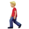 Man Walking: Medium-Light Skin Tone emoji on iPhone
