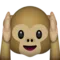 Hear-No-Evil Monkey emoji on Apple iOS 6.0