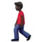 Man Walking: Dark Skin Tone emoji on iPhone