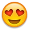 Smiling Face with Heart-Eyes emoji on Apple iOS 4.0