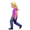 Woman Walking: Medium-Light Skin Tone emoji on iPhone