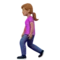 Woman Walking: Medium Skin Tone emoji on iPhone