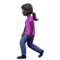 Woman Walking: Dark Skin Tone emoji on iPhone (iOS 13.1)