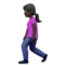 Woman Walking: Dark Skin Tone emoji on iPhone