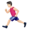 Man Running: Light Skin Tone emoji on iPhone