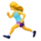 Kvinna springer emoji på iPhone (iOS 11.2)