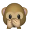 Speak-No-Evil Monkey emoji on Apple iOS 10.0