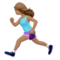 Woman Running: Medium Skin Tone emoji on iPhone