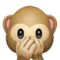 Speak-No-Evil Monkey emoji on Apple iOS 10.3