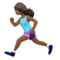 Woman Running: Medium-Dark Skin Tone emoji on iPhone