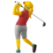 Dona jugant a golf emoji a Apple iOS 10.0
