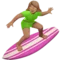 ️ Woman Surfing: Medium Skin Tone emoji on Apple iOS 13.3