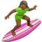 ️ Woman Surfing: Medium-Dark Skin Tone emoji on Apple iOS 12.1