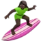 ️ Woman Surfing: Dark Skin Tone emoji on Apple iOS 12.2