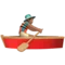Man Rowing Boat: Medium Skin Tone emoji on iPhone (iOS 13.1)