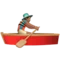 ️ Man Rowing Boat: Medium Skin Tone emoji on Apple iOS 17.4