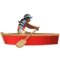 ️ Woman Rowing Boat: Medium-Dark Skin Tone emoji on Apple iOS 12.2