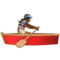 Woman Rowing Boat: Medium-Dark Skin Tone emoji on iPhone