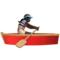 Woman Rowing Boat: Dark Skin Tone emoji on iPhone