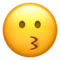 Kissing Face emoji on iPhone