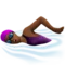Woman Swimming: Medium-Dark Skin Tone emoji on iPhone
