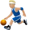 Mann, der einen Ball prellen lässt: Mittlerer bis heller Hautton Emoji auf Apple iOS 10.2
