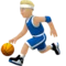 Pria yang sedang memantulkan bola: Warna kulit sedang-terang emoji di Apple iOS 17.4