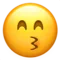 Kissing Face with Smiling Eyes emoji on iPhone