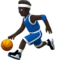 Man Bouncing Ball: Dark Skin Tone emoji on iPhone