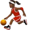 Woman Bouncing Ball: Medium-Dark Skin Tone emoji on iPhone