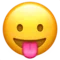 Muka dengan Lidah emoji di Apple iOS 17.4