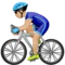 ️ Muž na kole: Středně světlý odstín pleti emoji na Apple iOS 17.4