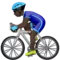 ️ Man Biking: Dark Skin Tone emoji on Apple iOS 12.1
