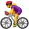 Kvinde på cykel emoji på Apple iOS 11.3