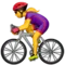 Woman Biking emoji on iPhone