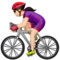 Woman Biking: Light Skin Tone emoji on iPhone (iOS 13.1)