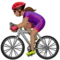 Woman Biking: Medium Skin Tone emoji on iPhone