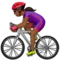 Woman Biking: Medium-Dark Skin Tone emoji on iPhone