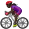 Woman Biking: Dark Skin Tone emoji on iPhone