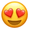 Smiling Face with Heart-Eyes emoji on Apple iOS 13.2