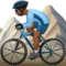 Man som cyklar mountainbike: Mellanmörk hudton emoji på iPhone (iOS 11.2)