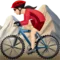 Kvinna som cyklar mountainbike: Ljus hy emoji på iPhone (iOS 11.2)