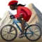 Woman Mountain Biking: Dark Skin Tone emoji on iPhone
