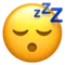 Față adormită emoji pe Apple iOS 13.3