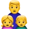 Family: Man, Girl, Boy emoji on Apple iOS 14.6